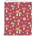 Woodland Mushroom And Daisy Seamless Pattern On Red Backgrounds 8  x 10  Softcover Notebook View2