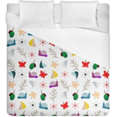 Snail Butterfly Pattern Seamless Duvet Cover (king Size) by Amaryn4rt