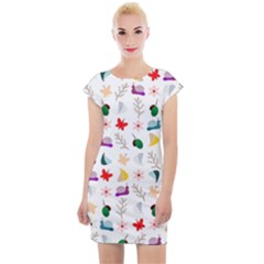 Snail Butterfly Pattern Seamless Cap Sleeve Bodycon Dress by Amaryn4rt