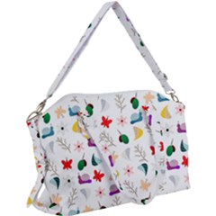 Snail Butterfly Pattern Seamless Canvas Crossbody Bag by Amaryn4rt