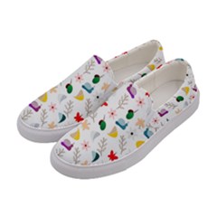 Snail Butterfly Pattern Seamless Women s Canvas Slip Ons by Amaryn4rt