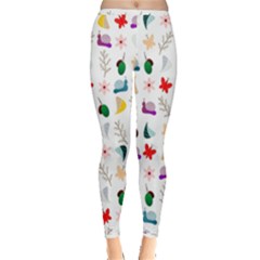 Snail Butterfly Pattern Seamless Inside Out Leggings by Amaryn4rt