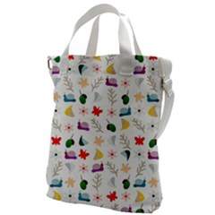 Snail Butterfly Pattern Seamless Canvas Messenger Bag by Amaryn4rt