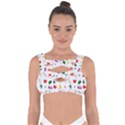 Snail Butterfly Pattern Seamless Bandaged Up Bikini Top View1