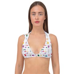 Snail Butterfly Pattern Seamless Double Strap Halter Bikini Top by Amaryn4rt