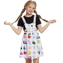 Snail Butterfly Pattern Seamless Kids  Apron Dress by Amaryn4rt