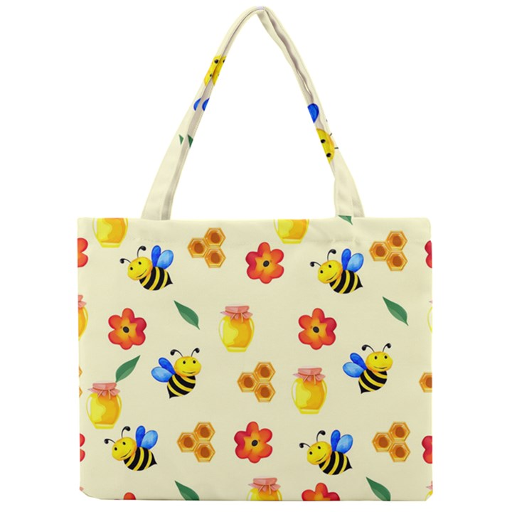 Seamless Background Honey Bee Mini Tote Bag