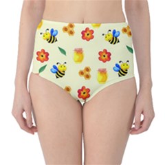 Seamless Background Honey Bee Classic High-waist Bikini Bottoms by Amaryn4rt