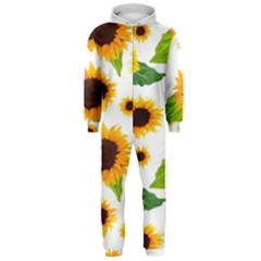 Sunflower Flower Seamless Hooded Jumpsuit (men) by Amaryn4rt