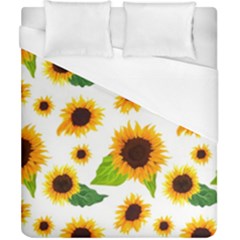 Sunflower Flower Seamless Duvet Cover (california King Size) by Amaryn4rt