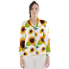 Sunflower Flower Seamless Women s Windbreaker