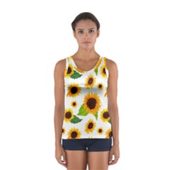 Sunflower Flower Seamless Sport Tank Top  by Amaryn4rt