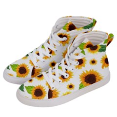 Sunflower Flower Seamless Men s Hi-top Skate Sneakers by Amaryn4rt