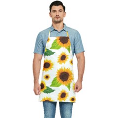 Sunflower Flower Seamless Kitchen Apron