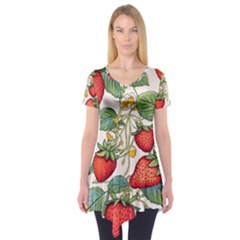 Strawberry Fruit Short Sleeve Tunic  by Amaryn4rt