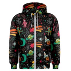 Seamless Pattern Space Men s Zipper Hoodie