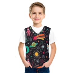 Seamless Pattern Space Kids  Basketball Tank Top by Amaryn4rt