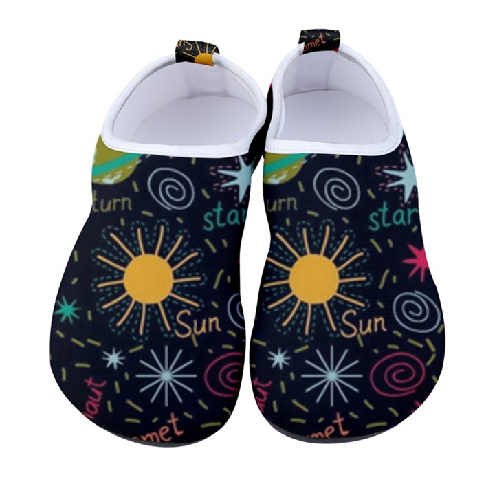 Seamless Pattern Space Women s Sock-Style Water Shoes