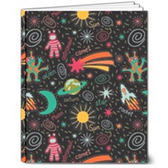 Seamless Pattern Space 8  X 10  Softcover Notebook