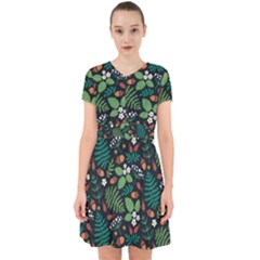 Pattern Forest Leaf Fruits Flowers Motif Adorable In Chiffon Dress by Amaryn4rt