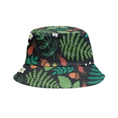 Pattern Forest Leaf Fruits Flowers Motif Bucket Hat by Amaryn4rt