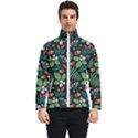 Pattern Forest Leaf Fruits Flowers Motif Men s Bomber Jacket View1