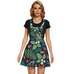 Pattern Forest Leaf Fruits Flowers Motif Apron Dress by Amaryn4rt