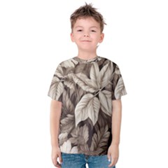 Plant Leaves Pattern Kids  Cotton Tee