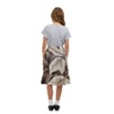 Plant Leaves Pattern Kids  Ruffle Flared Wrap Midi Skirt View4