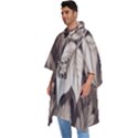 Plant Leaves Pattern Men s Hooded Rain Ponchos View2