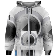 Washing Machines Home Electronic Kids  Zipper Hoodie Without Drawstring