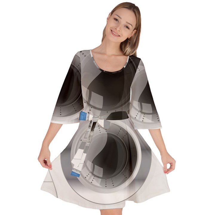 Washing Machines Home Electronic Velour Kimono Dress