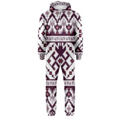 Illustration Ukrainian Folk Seamless Pattern Ornament Hooded Jumpsuit (men) by pakminggu