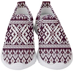 Illustration Ukrainian Folk Seamless Pattern Ornament Kids  Slip On Sneakers