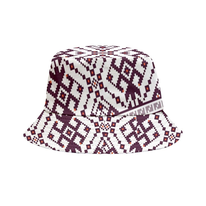 Illustration Ukrainian Folk Seamless Pattern Ornament Bucket Hat