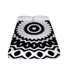 Circular Concentric Radial Symmetry Abstract Fitted Sheet (full/ Double Size) by pakminggu