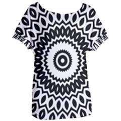 Circular Concentric Radial Symmetry Abstract Women s Oversized Tee by pakminggu