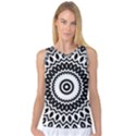 Circular Concentric Radial Symmetry Abstract Women s Basketball Tank Top View1