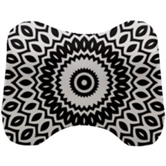 Circular Concentric Radial Symmetry Abstract Head Support Cushion by pakminggu