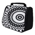 Circular Concentric Radial Symmetry Abstract Full Print Travel Pouch (Small) View1