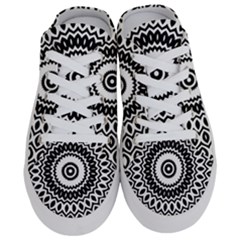 Circular Concentric Radial Symmetry Abstract Half Slippers by pakminggu