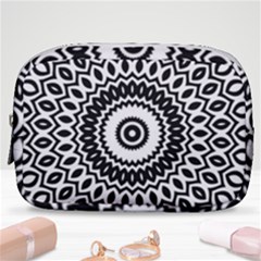 Circular Concentric Radial Symmetry Abstract Make Up Pouch (small) by pakminggu