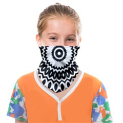 Circular Concentric Radial Symmetry Abstract Face Covering Bandana (kids) by pakminggu