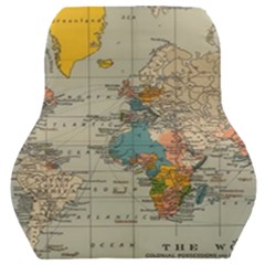 Vintage World Map Car Seat Back Cushion  by pakminggu