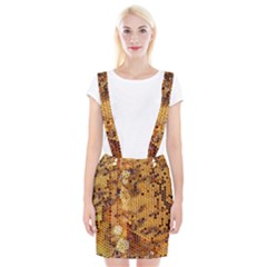 Bees Nature Animals Honeycomb Braces Suspender Skirt by pakminggu