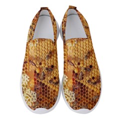 Bees Nature Animals Honeycomb Women s Slip On Sneakers by pakminggu