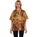 Bees Nature Animals Honeycomb Women s Batwing Button Up Shirt View1