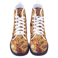 Bees Nature Animals Honeycomb Men s High-top Canvas Sneakers