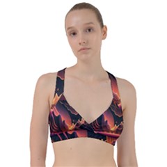 Fire Flame Burn Hot Heat Light Burning Orange Sweetheart Sports Bra by pakminggu