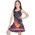 Fire Flame Burn Hot Heat Light Burning Orange Kids  Lightweight Sleeveless Dress View1